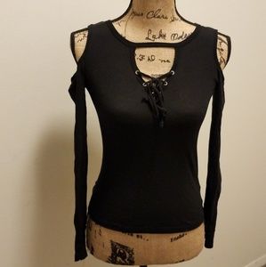 Ambiance Long Sleeve-Criss Cross front Shirt.